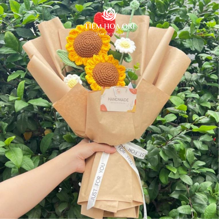 Bó Hoa Len Tốt Nghiệp Sun Flower Ori