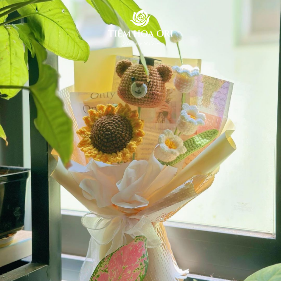 Bó Hoa Len Tốt Nghiệp Sun Flower Ori